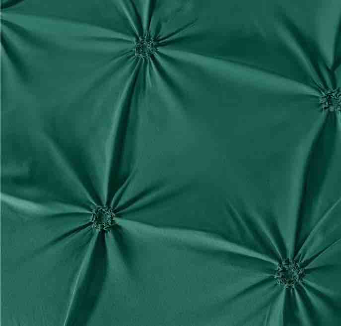 Lenjerie de Pat cu Pliuri din Finet Premium, 6 piese - Verde Smarald